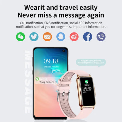 For Android IOS Smart Bracelet Women Smartwatch Men Heart Rate Blood Oxygen Waterproof Sport Smart Band Watch For Ladies +Gift