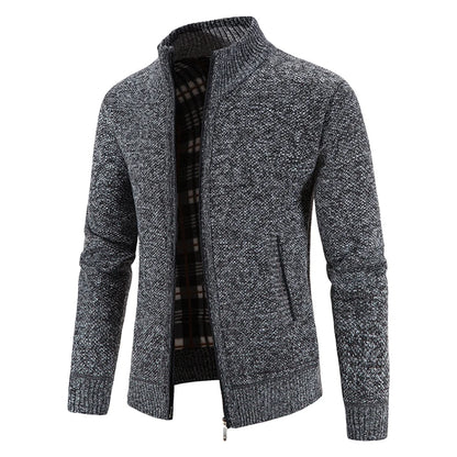 Men's Cardigan Turn-down Collar Knitting