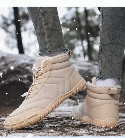 2024 New Men's And Women's Widened Waterproof Winter Boots Outdoor Warm Sports Shoes Five-toed Anti-collision Plush Snow Boots