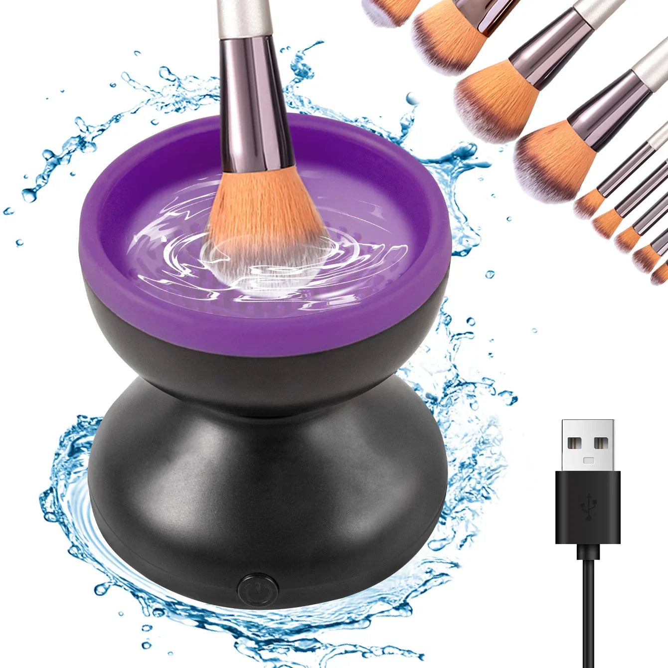 Portable USB Makeup Brush Cleaner Machine Silicone Electric Cosmetic