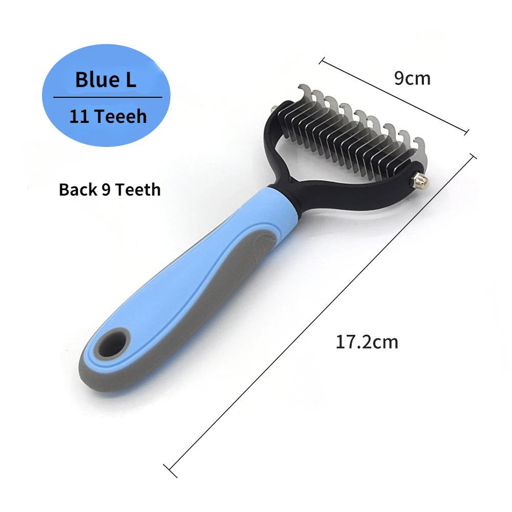 Professional Pet Deshedding Brush Dog Hair Remover Pet Fur Knot.