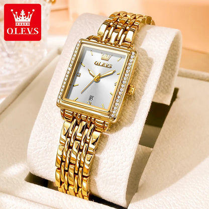 OLEVS 9995 Elegant Quartz Ladies Wristwatch Auto Date Top Brand Original Watch For Women Luxury Waterproof Luminous Watches 2024