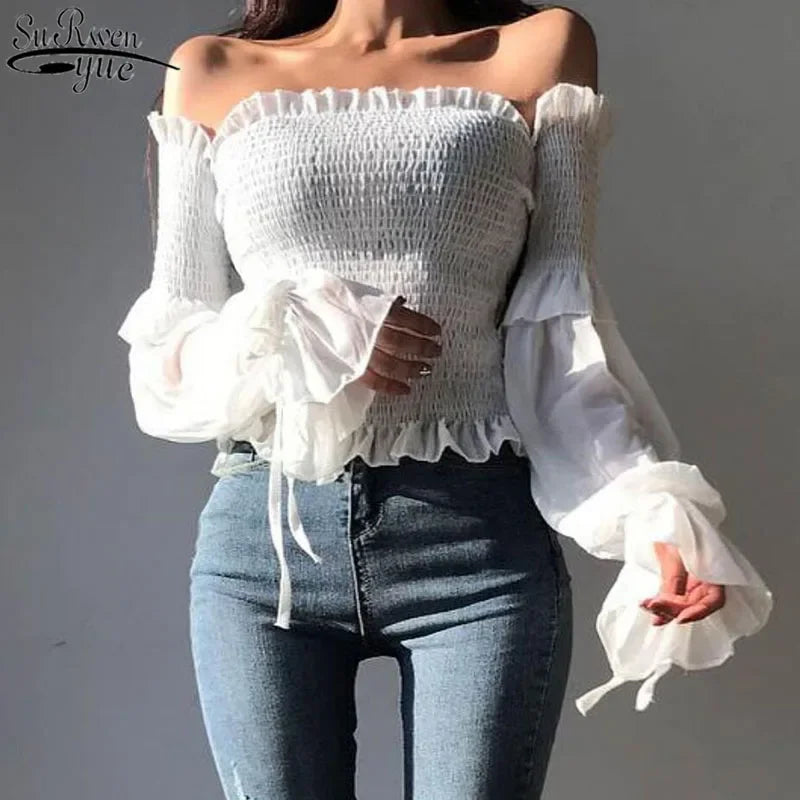 Women Chiffon Blouses 2025 Casual Stand Collar