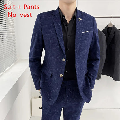 High Quality Men's Wedding Suit (suit + Vest + Trousers)