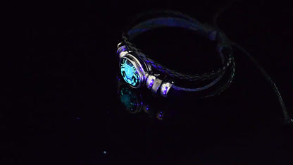 12 Constellation Zodiac Sign Charm Luminous Bracelets Men Women